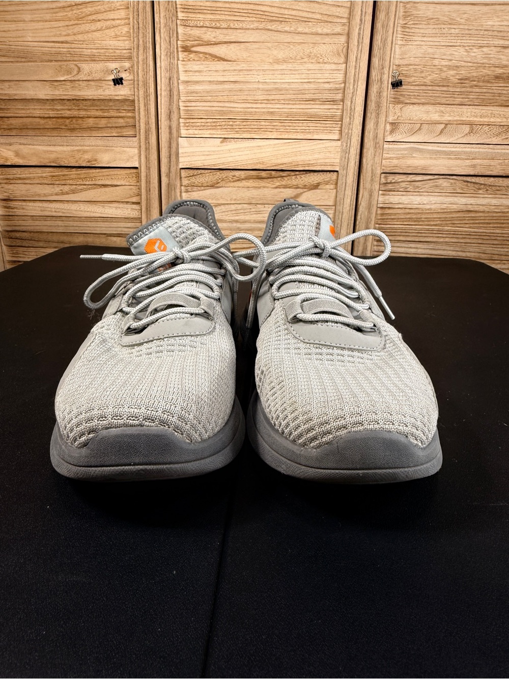 Fitville Mens Light Gray Walking Running Sneaker - Comfort Lace-Up Size 11 - Picture 2 of 13